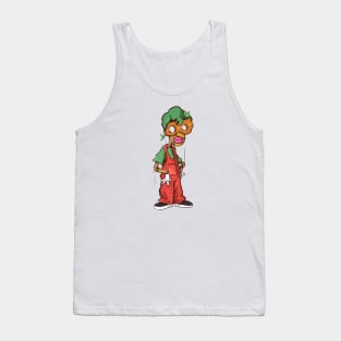 Dope Slluks character blockhead joker man posing illustration Tank Top